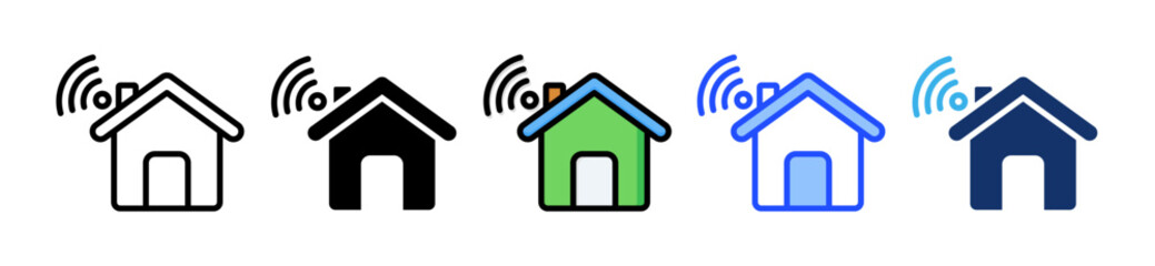 Smart Home Icon Collection With Multiple Styles