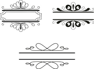 Elegant Decorative Dividers and Frames Vector Illustration Set