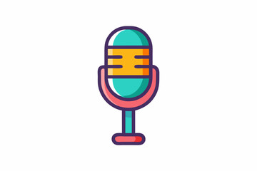Minimal Icon of Hand Holding Microphone Icon
