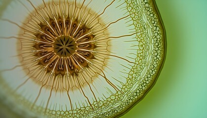 Exploring intricate biostructures with abstract patterns showcasing natural beauty and detail Generative AI