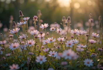 pink flowers in the field