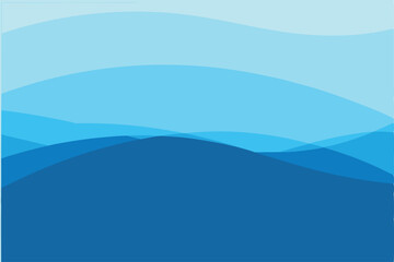 Blue waves pattern. Summer lake waves and water flow in an abstract seamless vector background. Vibrant beach wave lines and silk-textured landscape design.