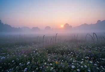 morning mist over the river