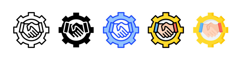 Customer Relationship Management Icon Collection With Multiple Styles