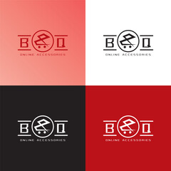 B and Q online shop logo design