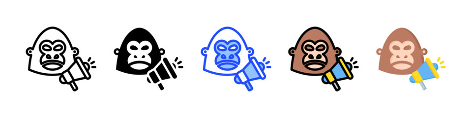 Guerilla Marketing Icon Collection With Multiple Styles