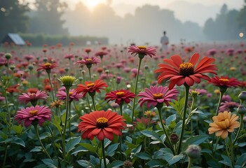 red poppies in the field