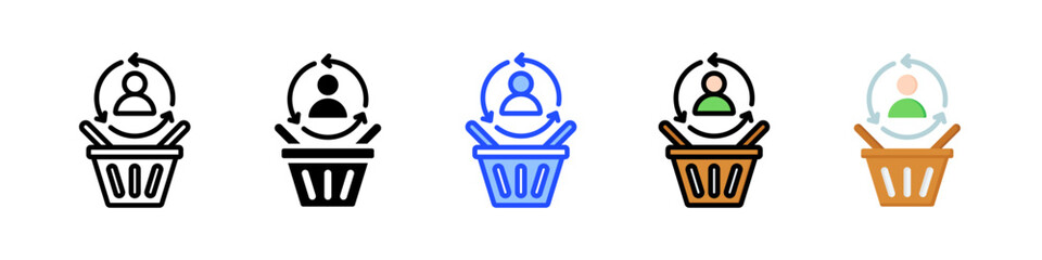 Retention Icon Collection With Multiple Styles