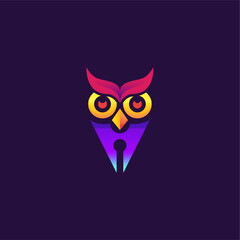 Owl Pen Gradient Icon