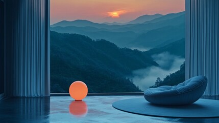 Serene Smart Home with Soft Evening Glow