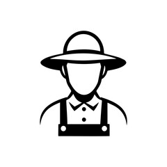 Simple Farmer Icon for Farming, Rural, and Agricultural Designs
