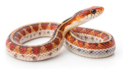 Obraz premium Colorful Snake Picture on White Background
