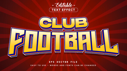 Gold football text, editable text effect.