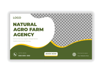 Landing page template for agriculture and farming organic food