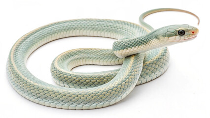 Fototapeta premium Venomous Snake Photo on Clean White Background