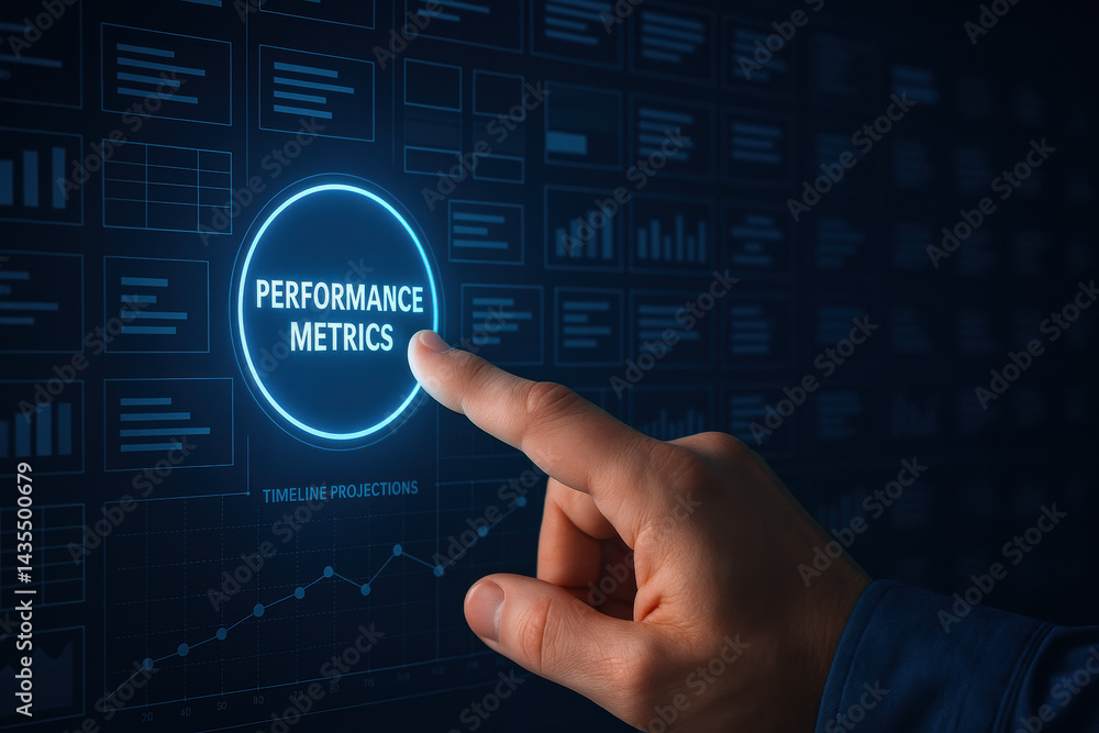 Poster a business strategy is enhanced by using touchscreen technology to analyze performance metrics enabl