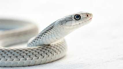 Fototapeta premium Beautiful Snake Image with White Background