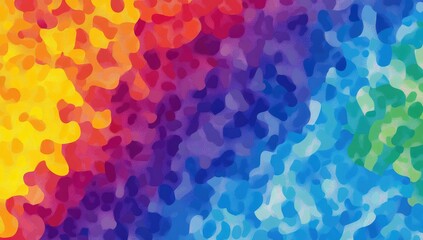 Vibrant rainbow abstract art with textured, colorful, blended shapes