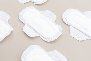 Minimalist Hygiene: Sanitary Pad on Soft Background