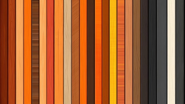 A collection of wooden planks in various shades and textures.