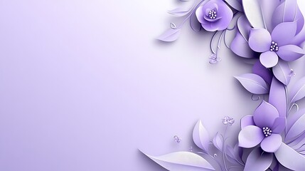 Lavender Paper Flowers Banner.