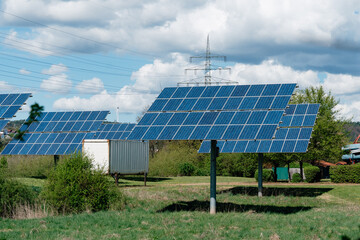 Solar Panels Generating Clean Energy on a Cloudy Day