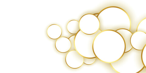 Premium Glossy 3D Spheres with Rich Golden Borders Seamlessly Blended into a Smooth Gradient Surface, Designed for Sophisticated Wall Art and High-End Branding