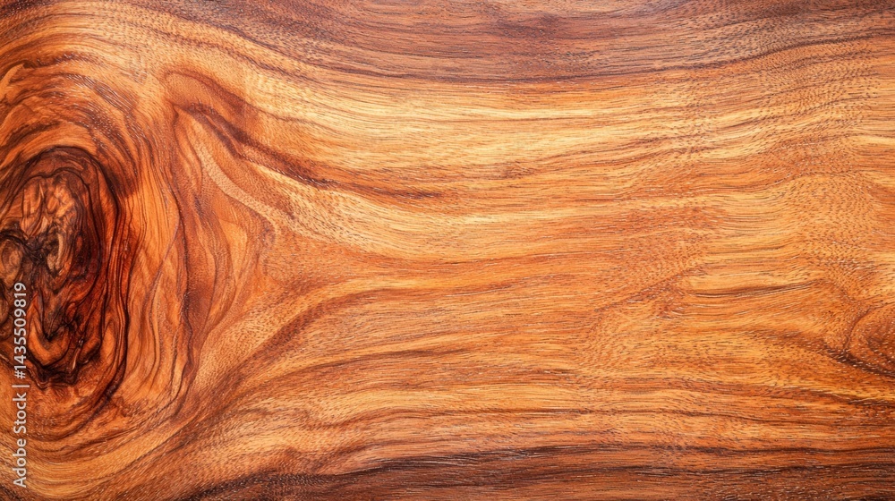 Poster a close-up view of a wooden surface with a rich, warm color palette and intricate grain patterns.