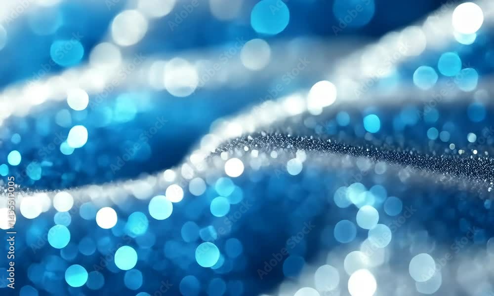 Poster captivating shimmering blue bokeh background with sparkling glitter texture and defocused light