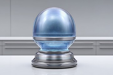 Futuristic Blue Orb SciFi Tech Display.