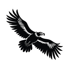 Obraz premium Vulture in Mid Flight Vector Detailed Wing Design