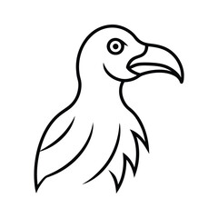 Fototapeta premium Vulture Profile Vector Icon Sleek and Modern Iso