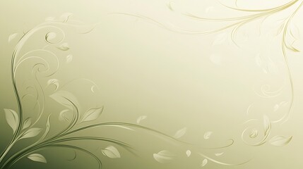 Green Floral Frame Background.
