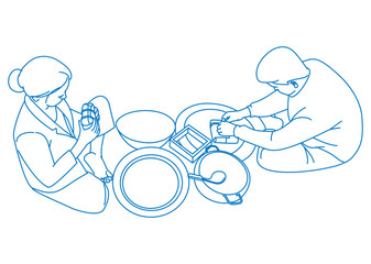 illustration, vector, outline, sketch, coloring