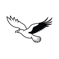 Obraz premium Vulture in Mid Flight Vector Detailed Wing Design