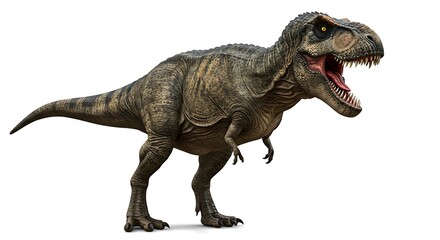 Fototapeta premium Powerful Tyrannosaurus Rex: Realistic 3D Render of a Prehistoric Predator