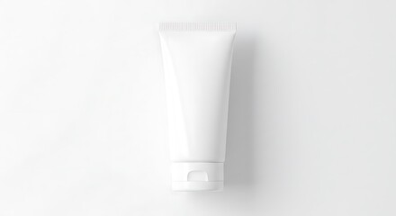 White Tube Mockup on Clean Background for Cosmetic Product