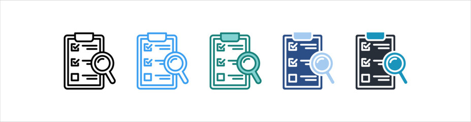 Inspection Icon In Different Style Vector