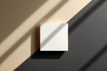  Abstract geometric design with beige and dark brown shapes. Perfect for modern backgrounds, minimalist art, and contemporary design concepts.