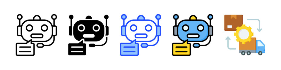 Chatbot Icon Collection With Multiple Styles