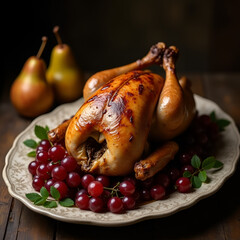 roasted chicken with vegetables