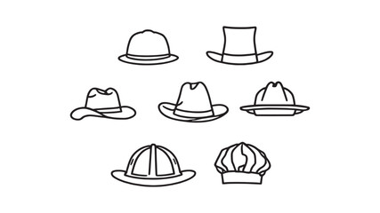Hat Line Art Illustration Stunning Simple Line Design for Art Lovers