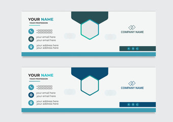 creative modren email signature & email footer template design