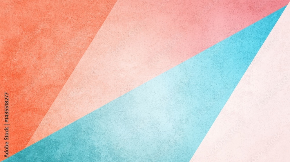 Poster abstract art: a colorful triangular composition