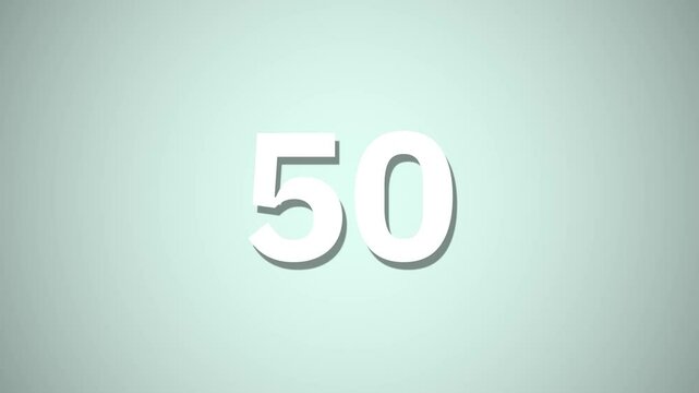 Numbers Counting Down 4K | Seamless Countdown Timer Animation for Video and Digital Displays