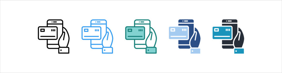 Payment Method Icon In Different Style Vector