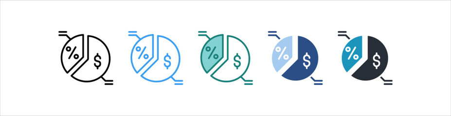 Gross Profit Icon In Different Style Vector