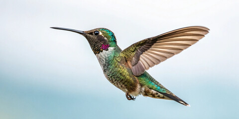 Fototapeta premium White Background Hummingbird Bird Photos