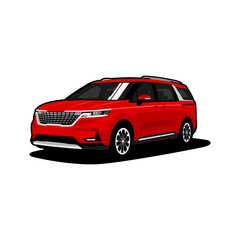 Fototapeta premium vector design premium mpv car illustration