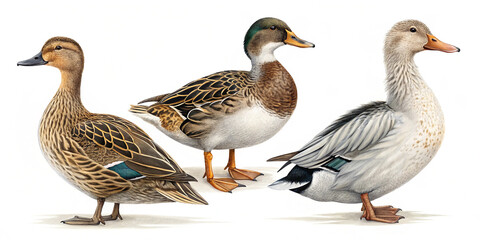 Minimalist Duck Photo White Background